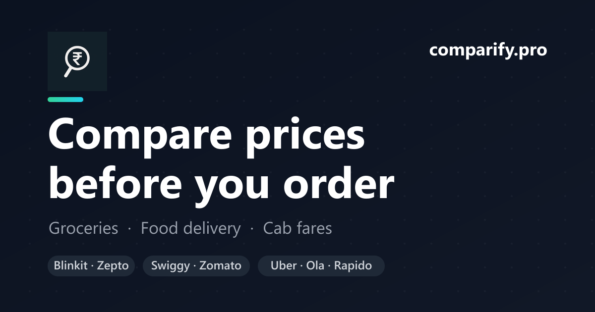 Grocery Price Comparison Across Blinkit, Zepto, Instamart and More ...